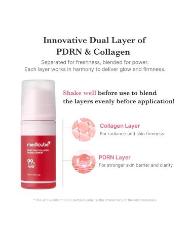 medicube PDRN Pink Collagen Bubble Serum | Bubble-to-Glow Firming Serum with 99% Purity PDRN & Low-Molecular Collagen | Lightweight Fast-Absorbing Bubble Texture for Radiant Plump Skin | 3.21 fl.oz - Buy Online on GoSupps.com