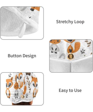 Colorful Small Fox Hair Towels 2 Pack | Super Absorbent Quick Dry Hair Turbans for Women & Girls - Ideal for Easy Drying - Buy Online on GoSupps.com