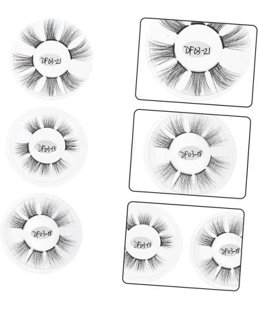 minkissy 3boxes Fake Eyelashes Costume Eye Lashes Eyelashes Extension Practice Fiber Eyelashes Makeup Accessories Natural Dense Eyelashes Chic Eyelashes Ladies Curly Decorate Chemical Fiber - Buy Online on GoSupps.com