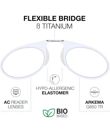 Didinsky Reading Glasses for Men & Women | Compact Lightweight Edgeless | Ideal for Travel & Reading | Unisex Comfort with Adhesive Strips - Orsay Snowbio 3.0x - Buy Online on GoSupps.com