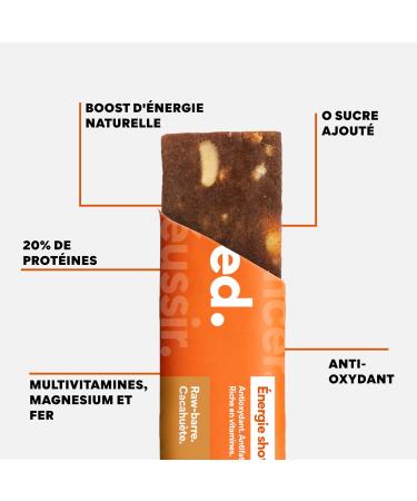 Feed. | Peanut sports energy bar | Rich in vitamins and minerals | Gluten-free vegan | 12 protein bars of 40g - Buy Online on GoSupps.com