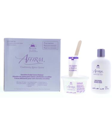 Avlon Affirm Moisture Plus Conditioning Relaxer Kit for Dry Hair & Sensitive Scalp Formula - 9 singl