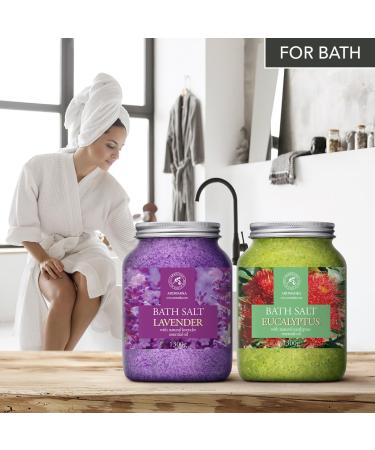 Buy Bath Sea Salt Set 2x46Oz - Lavender & Eucalyptus Aromatherapy - Natural Essential Oils for Relaxation & Spa Care - Buy Online on GoSupps.com