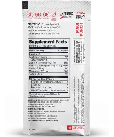 PR VIT Keto//OS NAT Maui Punch - Caffeine Free Exogenous Ketones - Ketogenic Supplement for Energy Boost - 20 Servings - Buy Online on GoSupps.com