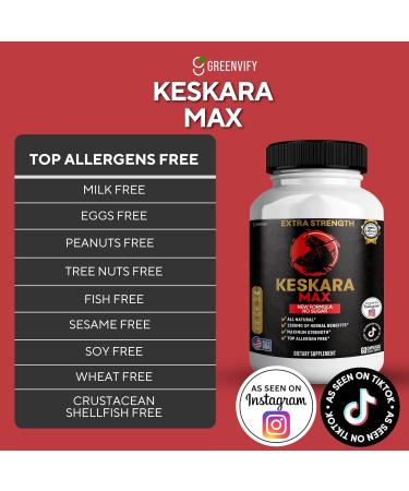 Keskara Max Extra Strength Maca Root Complex 1500mg Herbal Supplement 60 Capsules Sugar-Free Vegan Gluten-Free (5) - Buy Online on GoSupps.com