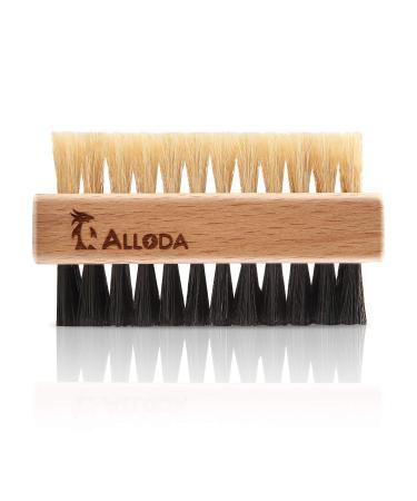Shoe Cleaning Brush/Scrub Brush by Alloda - Upgrade Protect Double Sided Soft & Hard Sneaker Cleaner Brush by 100% Boar & Nylon Bristle