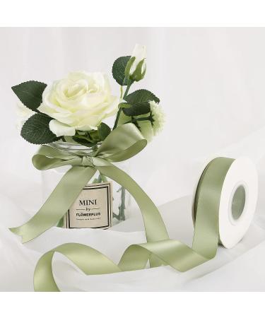 DINDOSAL 1 Inch Sage Green Double Face Satin Ribbon - 25 Yards | Polyester Silk Ribbon for Gifts, Crafts, Weddings & Events - Buy Online on GoSupps.com