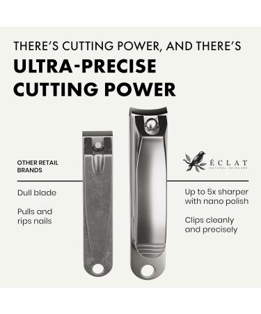 Nail Clippers by Eclat Fingernail Clippers and Toenail Clippers with Nail File in 410 Stainless Steel Alloy for Durability in Improved Design Nail Clippers Stainless Nail Clippers for Fingernail and Toenail - Buy Online on GoSupps.com
