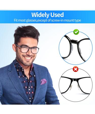 24 Pairs Silicone Glasses Nose Pads - Anti-Slip Transparent Pads for Sunglasses & Eyeglasses - Comfortable & Durable Guncut Apple Core Design - Buy Online on GoSupps.com