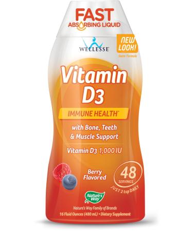 Nature's Way Vitamin D3 Berry 25 mcg 16 fl oz (480 ml)