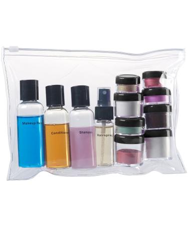 Sichler beauty travel set cosmetics: zipper bag with 12 cosmetic containers for flight hand luggage (travel set cosmetics aircraft hand luggage liquids suitcases organizer)