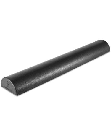 ProsourceFit High Density Half-Round Foam Rollers for Body Conditioning, Pilates, Yoga, Stretching, Balance & Core Exercises, 3 Sizes 12 inch, 18 inch and 36 inch, Black Black - 36"x 3"
