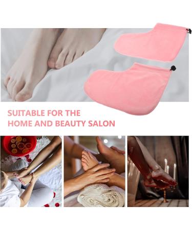 FRCOLOR 2 Pairs Wax Warm Foot Cover Wax Bath Mittens Paraffin Bath Booties Paraffin Bath Socks Wax Foot Bag Wax Socks Paraffin Wax Foot Hand Softening Gloves Care Heating Bag Plush - Buy Online on GoSupps.com