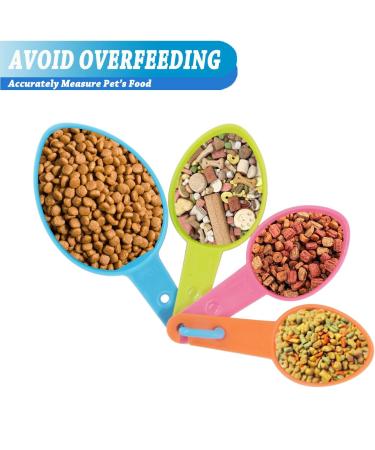 HINMAY Pet Food Scoops Set - Plastic Measuring Cups for Dog, Cat, and Bird Food - Buy Online on GoSupps.com