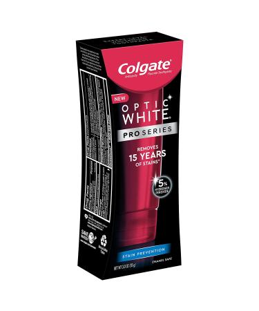 Colgate Optic White Pro Series Whitening Toothpaste with 5% Hydrogen Peroxide - Stain Prevention - 3 oz Tube - Buy Online on GoSupps.com