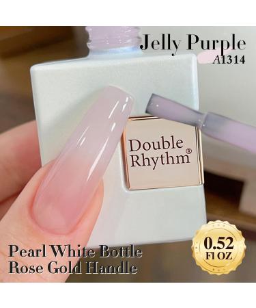 Buy Double Rhythm 15ML Gel Polish - Jelly Sheer Pastel Violet Pink Nail Polish for At-Home Nail Art - 0.53 OZ International Shipping Available - Buy Online on GoSupps.com
