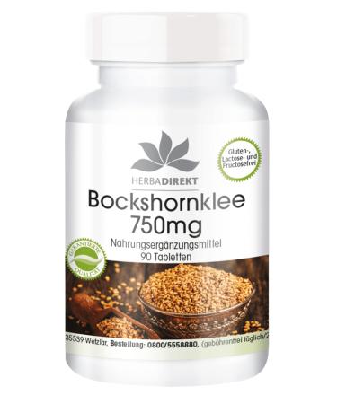 Fenugreek Extract - 90 Tablets - 50% Saponins - Highly Dosed - Vegan | herba direkt - German Pharmacy Quality