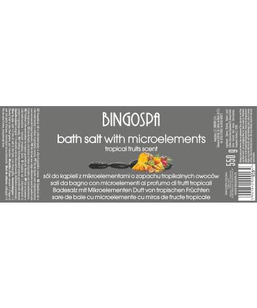 Buy BINGOSPA Tropical Fruits Bath Salt 550g - Enriched with Microelements for Relaxation & Skin Care | International Shipping Available - Buy Online on GoSupps.com