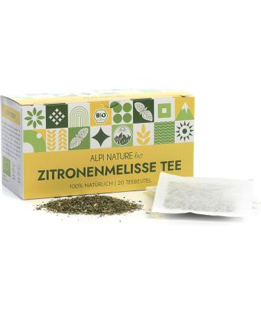  Alpi Nature Alpi Nature Organic Lemon Balm Tea 120 Tea Bags 120 g (6 Boxes of 20 Bags of 1 g) Lemon Balm Herb to Prepare Herbal Teas - Buy Online on GoSupps.com