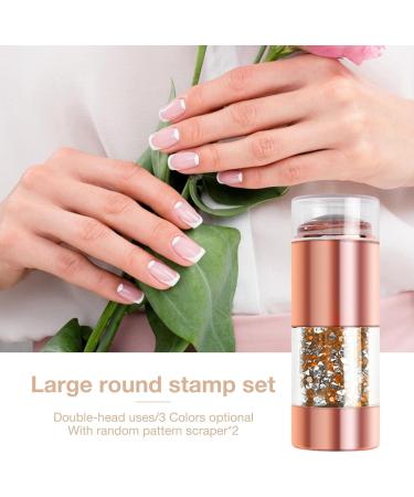 Portable Nail Stamper & Scraper Set - Art Glowing Pad Manicure Accessories in Gold White Red - International Shipping Available - Buy Online on GoSupps.com