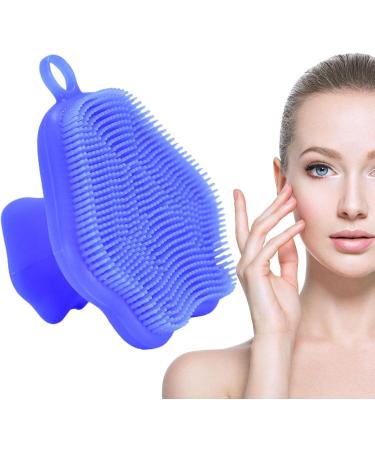 REMEK Silicone Cleanser Hand Exfoliating Facial Wash Brush | Facial Cleansing Brush Facial Wash Brush Facial Exfoliating Brush Silicone Exfoliating Brush Blue - Buy Online on GoSupps.com