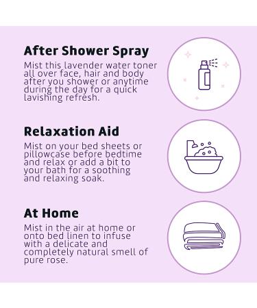De La Cruz Lavender Water Body Mist - Pure Lavender Essential Oil Spray for Skin & Hair, 8 fl oz - Buy Online on GoSupps.com