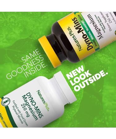 Nature's Plus Dyno-Mins Magnesium 250 mg - 90 Acid-Resistant Tablets for Optimal Health - Buy Online on GoSupps.com