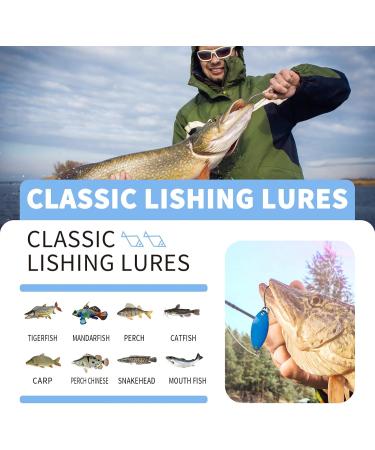 46-Piece Fishing Trout Spoon Set | Spinner Bait & Accessories for Trout Perch Salmon & Pike Fishing - Buy Online on GoSupps.com