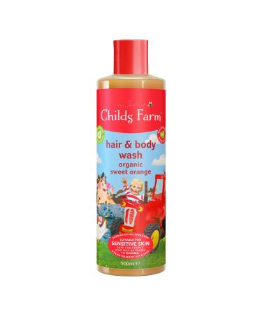 Childs Farm | Kids Hair & Body Wash 500ml | Organic Sweet Orange | Gently Cleanses | Suitable for Dry Sensitive & Eczema-prone Skin 500 ml Sweet Orange