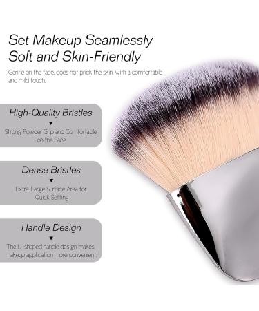 Shop Mini Multi-functional Makeup Brushes Set Portable Soft Hair Powder & Blush Brush (Silver) | International Shipping - Buy Online on GoSupps.com