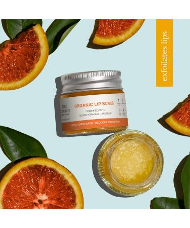 Juicy Chemistry Blood Orange & Rosehip Lip Scrub 10 g | Gentle Exfoliating Scrub For Dark Lips & Pigmentation | Organic Lip Exfoliator For Soft Smooth Supple And Luscious Lips - Buy Online on GoSupps.com