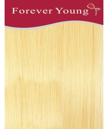 Forever Young Clip In Real Human Hair Extensions Half Head 40g 18" Length Baby Blonde #60
