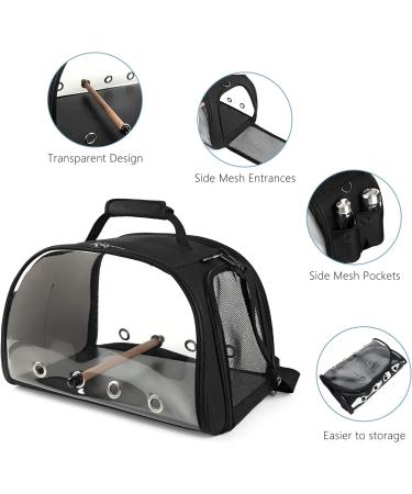 YUDODO Bird Carrier Cage - Lightweight & Breathable Travel Carrier with Standing Perch Tray for Parakeet & Small Birds - Buy Online on GoSupps.com