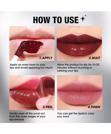 XINYUNXIN Peel Off Lipliner Tattoo Removable Lip Pencil Peel Off Lip Stain Highly Pigmented Peel Off Lip Stain Long Lasting Waterproof Makeup Gift for Women (3 Colours Size - Buy Online on GoSupps.com