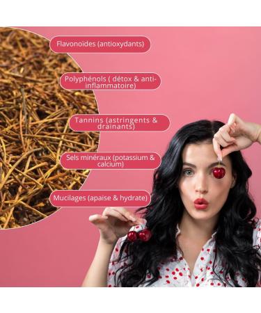  G n rique Natur'All Cherries Tails Powerful Draining Herbal Tea - Loose Cherry Tail Infusion Slimming Herbal Tea Slimming and Weight Loss Anti-Retention Herbal Tea 100 g 100% Natural - Buy Online on GoSupps.com