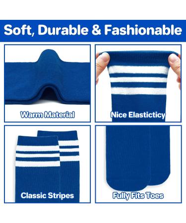 Qikqik 4 Pairs Toddler Soccer Socks | Kids Baseball Knee High Cotton Tube Socks | 3-6 Years | Red, Blue, Black, White - Buy Online on GoSupps.com