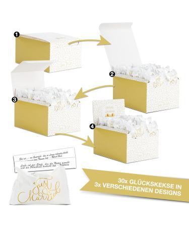 30 Lucky Cookies Wedding Favors - Individually Packaged Gifts for Couples - Made in Germany - Unique Wedding Gifts & Decorations - Buy Online on GoSupps.com