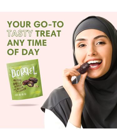 Dorrel Dark Chocolate Covered Medjool Dates with Pistachios | Nutritious High-Energy Snack | Non-GMO & Kosher | 1 Pack - Buy Online on GoSupps.com