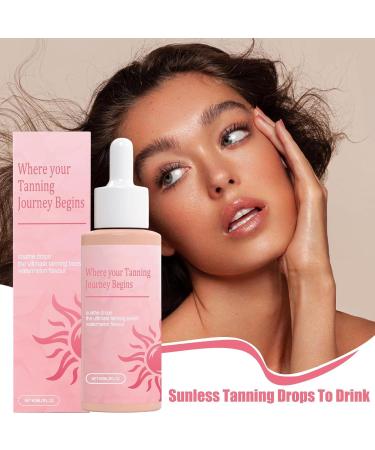  G n rique Sun Drops Tanning 60 ml Sunless Bronzing Solution Streak- Instant Glow Hydrating -Tanner Drops Natural Look for All Skin Tones and Types More Women - Buy Online on GoSupps.com