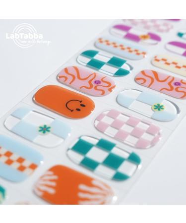 Shop Semi Cured Gel Nail Strips - 20pcs Salon Quality DIY Stickers | Glossy Orange & Easy Application - Perfect for Any Nail Lamp - Buy Online on GoSupps.com