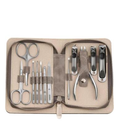 Nail Scissors Nail Clipper Set Set Professional Beauty Decoration Set Portable Set with Nail File Home Travel Must Have Toenail Clippers (Color : Gray B)