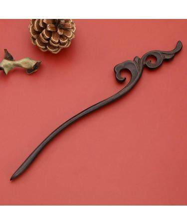 YINETTECH Wooden Peacock Feather Hair Stick Vintage Hair Fork Updo Hair Pin Traditional Chignon Pin Hair Accessories for Women Full Updos Low Bun Hairstyles - Buy Online on GoSupps.com