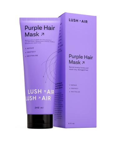 Lush Air            * Purple Hair Mask for Blonde Hair  Eliminates Brassy & Yellow Tones  Hair Toner for Blonde Hair & Bleached Hair  Moisturizing & Helps Repair Hair Damage  Sulfate Free