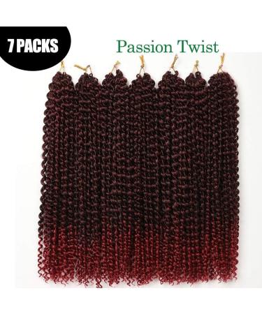 Passion Twist Hair - 24 Inch Water Wave Crochet Hair Extensions (7 Packs) | Synthetic Bohemian Braiding Hair - T1B-Bug - Buy Online on GoSupps.com