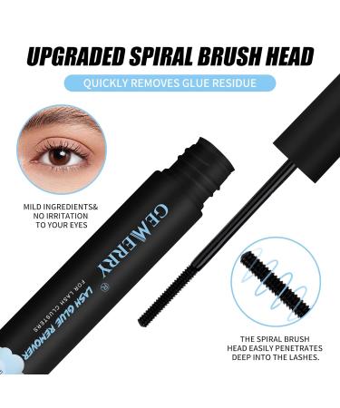 GEMERRY Lash Remover for Extensions - Gentle Oil Formula | 5ml Cluster Glue Removal for Self-Use | Non-Irritating Mascara Wand | 1 Count - Buy Online on GoSupps.com