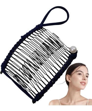 Banana Clips Hair for Thick Hair - Fixing Hair Holder Clip | Clincher Combs Metal Banana Combs for Any Hair Type Hair Accessories for Women Girls Cle-ca Navy Blue - Buy Online on GoSupps.com