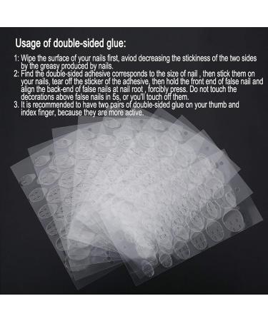 Double-Sided Nail Tips Stickers | 10 Sheets Transparent Adhesive Tape for Nails | Self-Adhesive Solutions for Perfect Nail Art - Buy Online on GoSupps.com