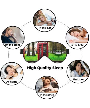 SSIMOO British Phone Booth Eye Mask | Soft Sleep Eye Patch for Women | Travel & Relaxation | Breathable Black Design - Buy Online on GoSupps.com