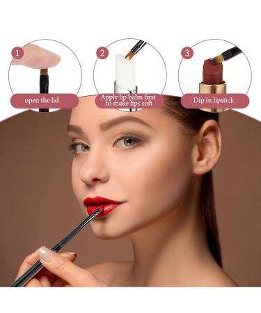 2 PCS Retractable Lip Brush Set | Portable Lipstick Applicator for Travel | Mini Reusable Makeup Brush for Women & Girls - Buy Online on GoSupps.com