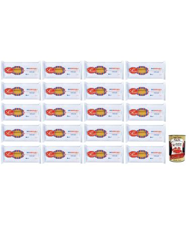 Italian Gourmet E.R. Russo Tripoline No. 82 Durum Wheat Semolina Pasta 100% Italian Wheat 500g Pack + 400g Box 20 Pieces